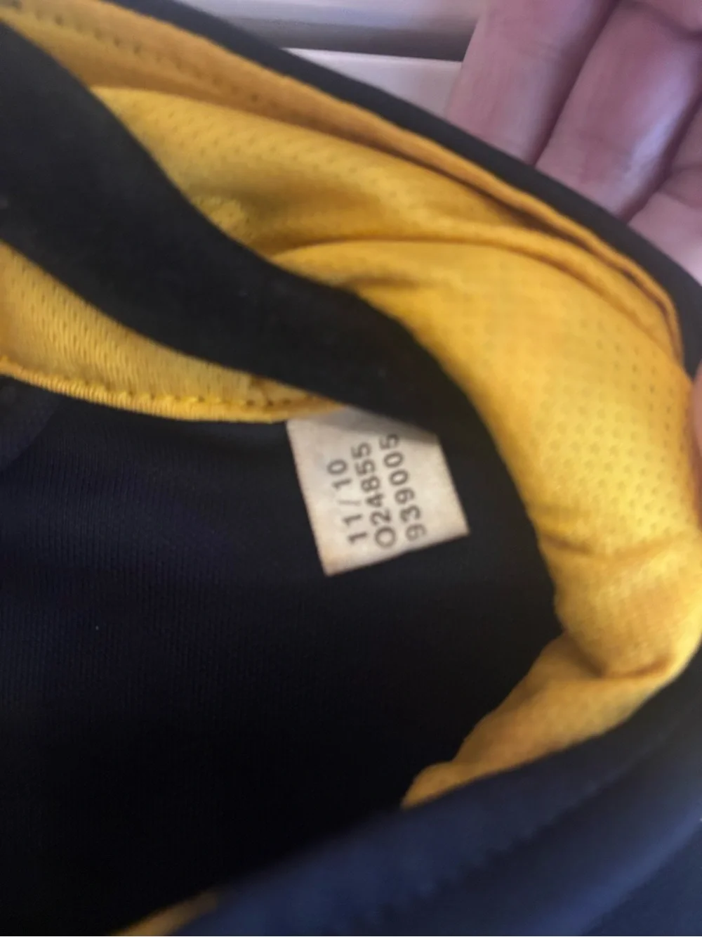 adidas Navy Jacket with Yellow Shoulder Stripes